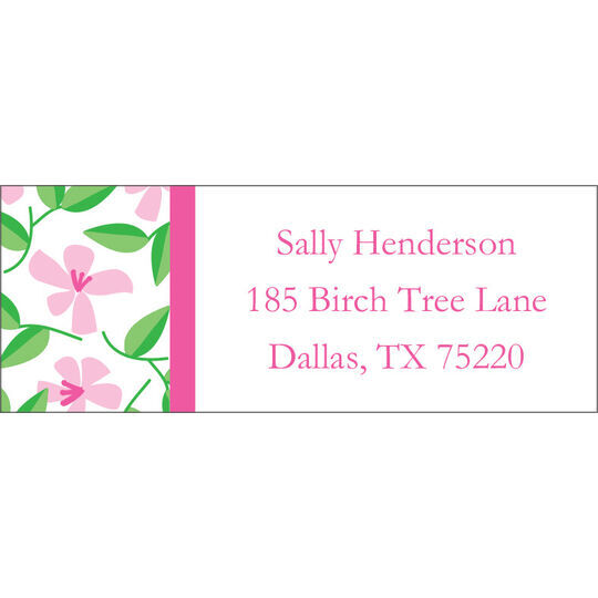 Pink Blossom Return Address Labels